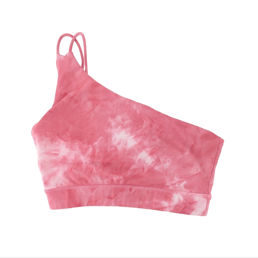 3/$20 Ethos Pink One Shoulder Sports Bra Size Small